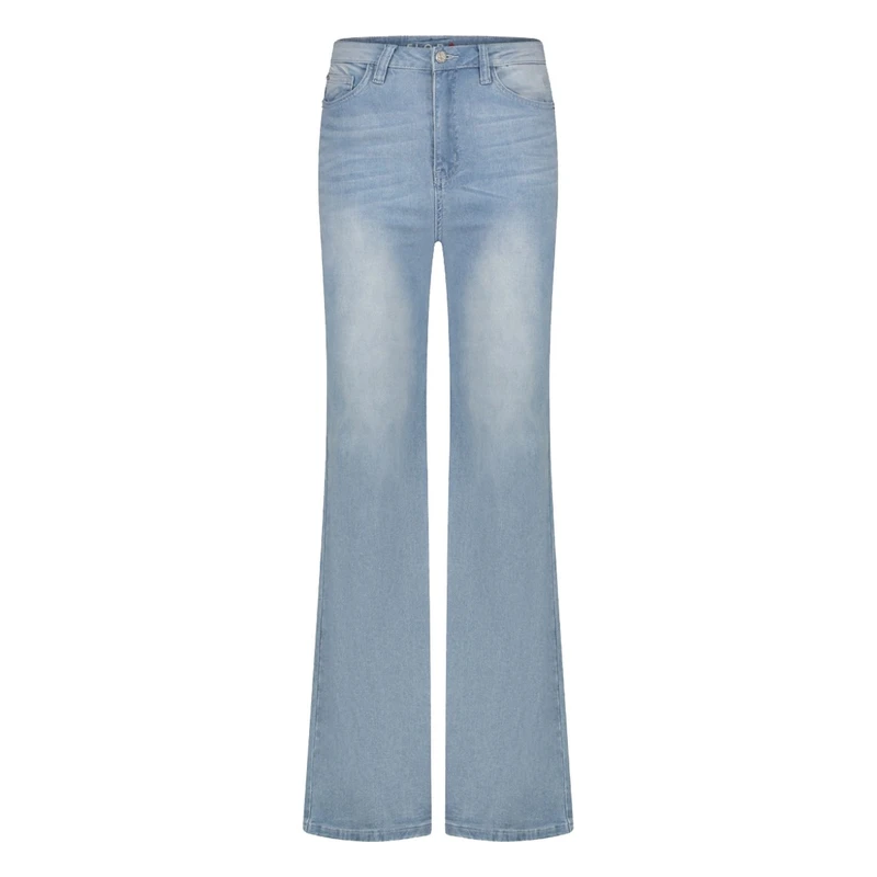Dames Jeans Ana flared FLOREZ MID BLUE DENIM