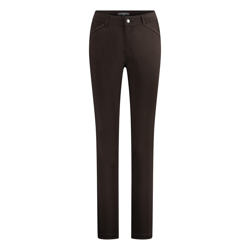 Dames Jeans Arno #Nitro satin Sanne DONKER BRUIN