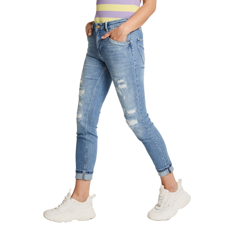 Dames Jeans BOWIE 212289 Para Mi MID BLUE DENIM