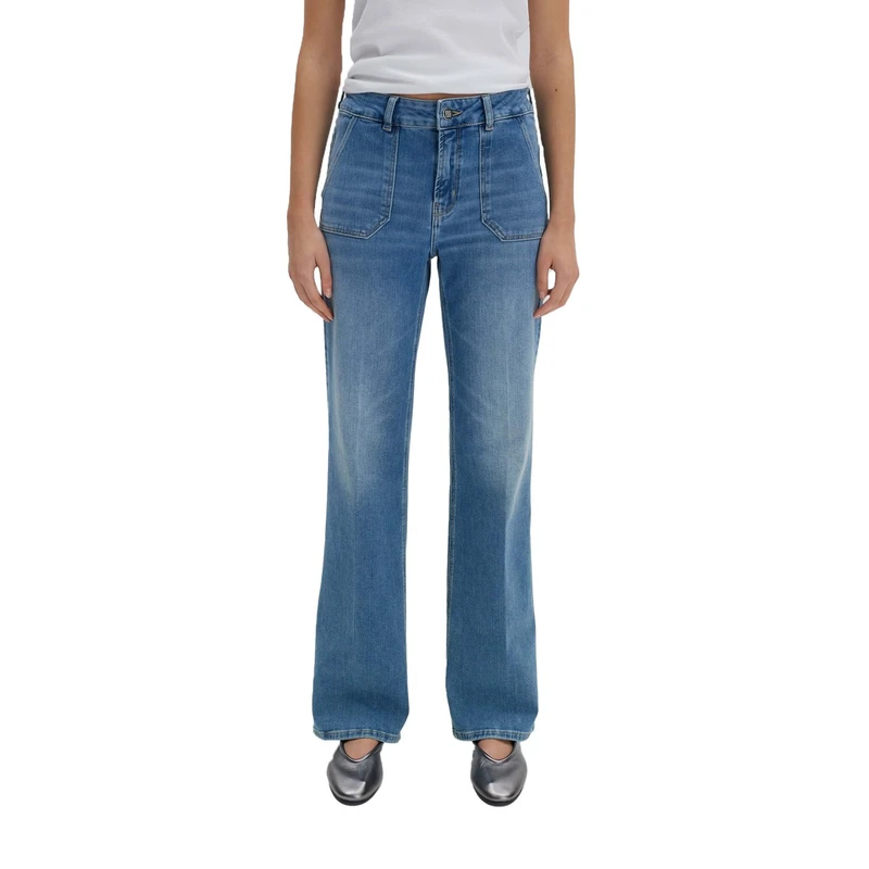Dames Jeans Carie utility Someday MID BLUE DENIM
