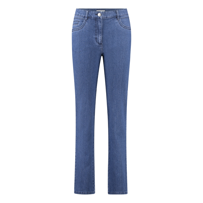 Dames Jeans Cathy denim Sandra Les Copines MID BLUE DENIM
