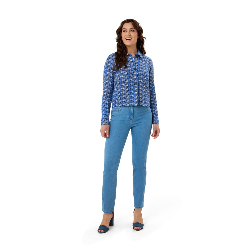 Dames Jeans Cathy Les Copines BLEACHED BLUE DENIM