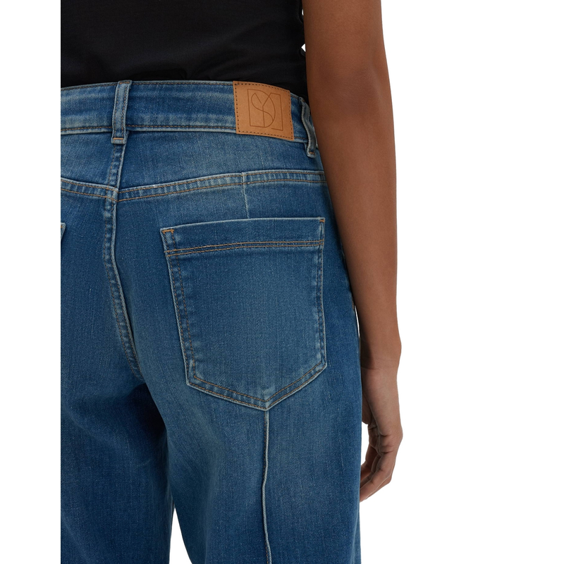 Dames Jeans Corah turn up Someday MID BLUE DENIM