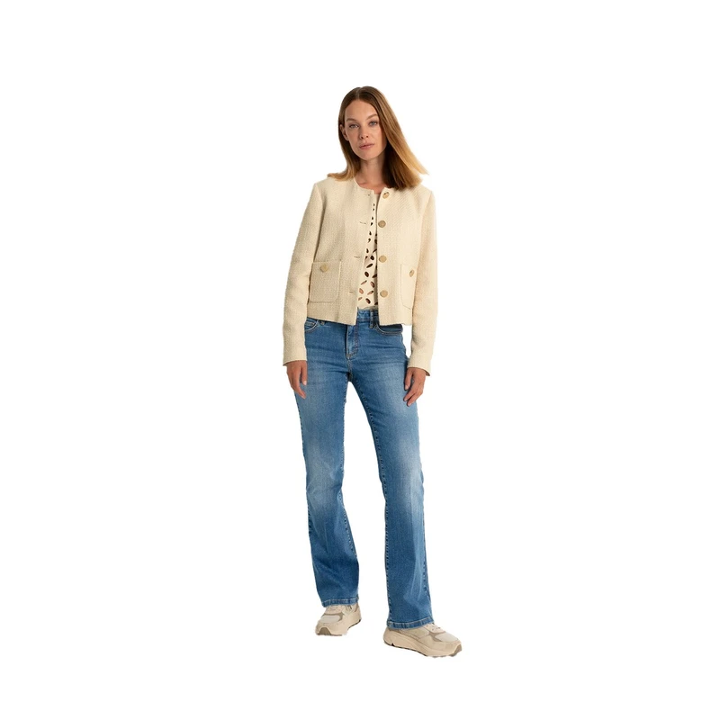 Dames Jeans CS24-22523 Claudia Strater MID BLUE DENIM
