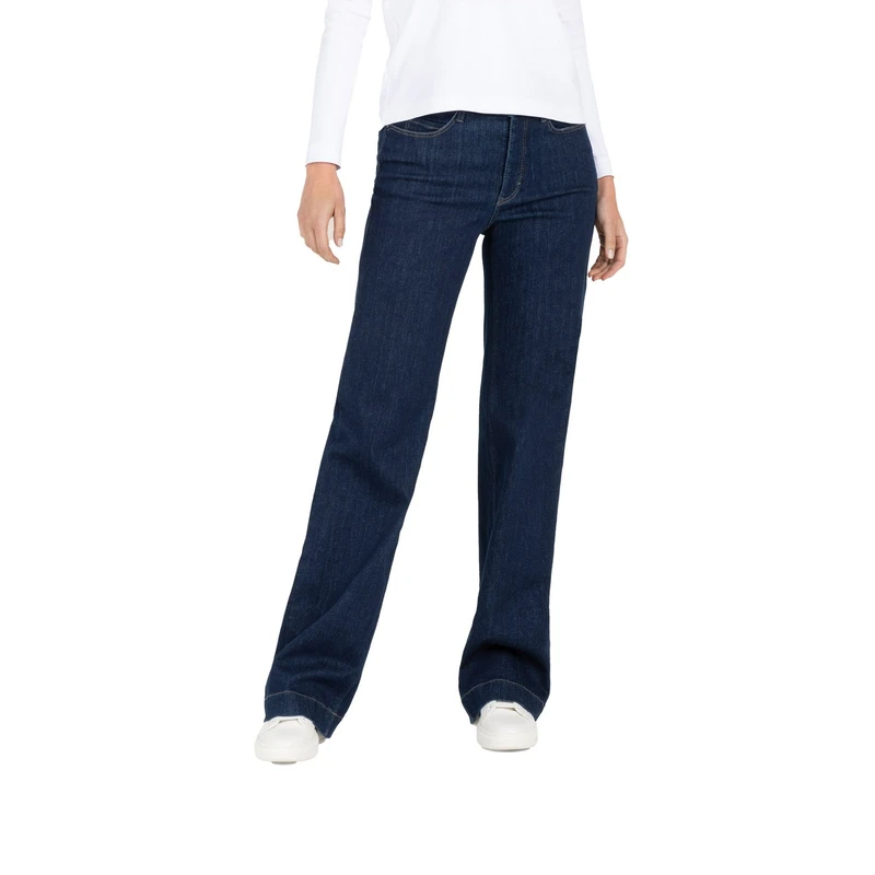 Dames Jeans DREAM WIDE MAC MID BLUE DENIM