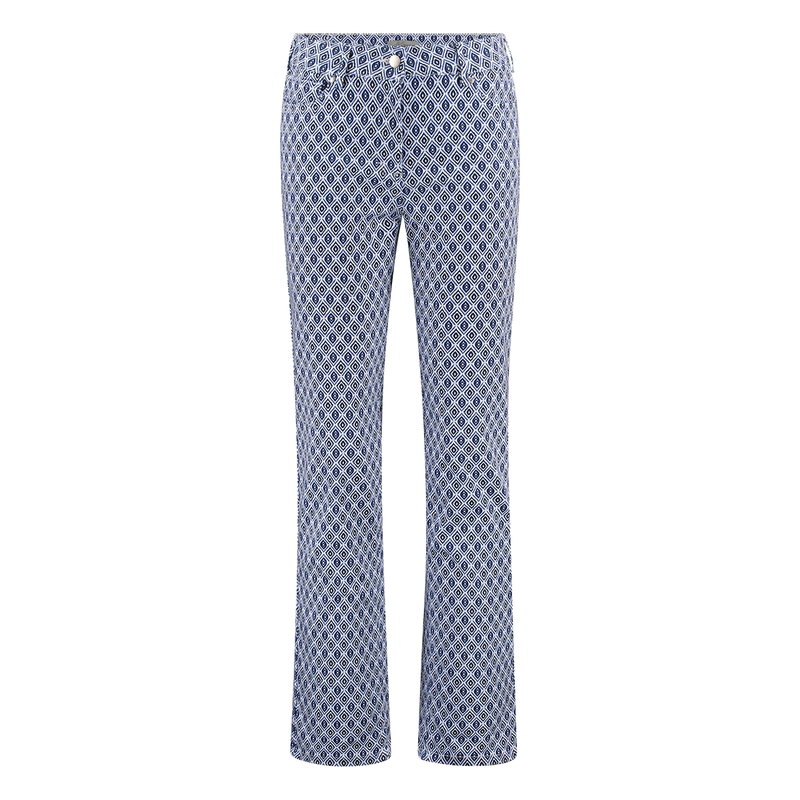 Dames Jeans Gretha geo ruit Les Copines NAVY