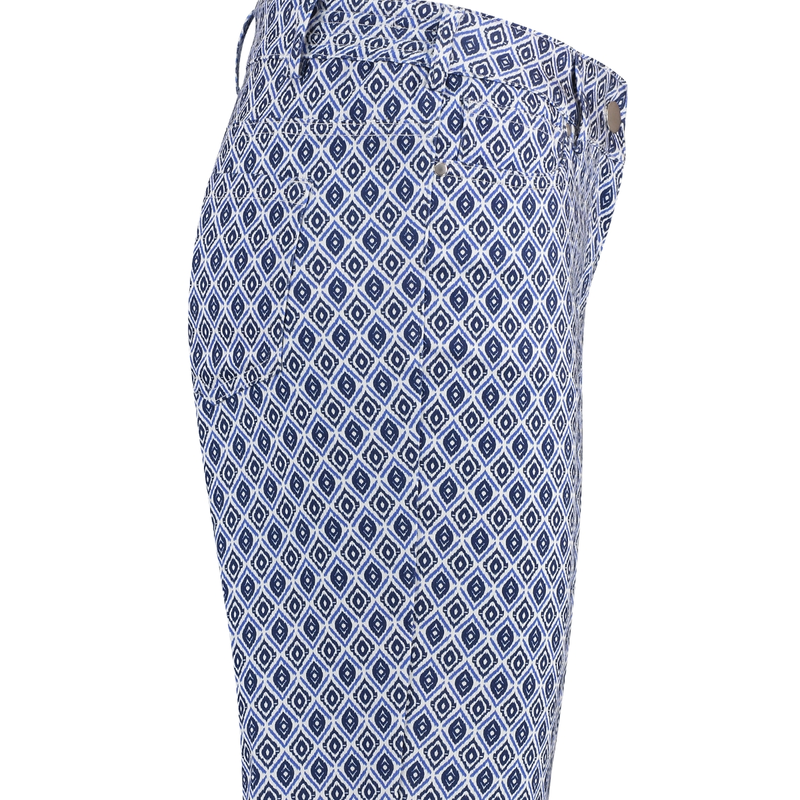 Dames Jeans Gretha geo ruit Les Copines NAVY
