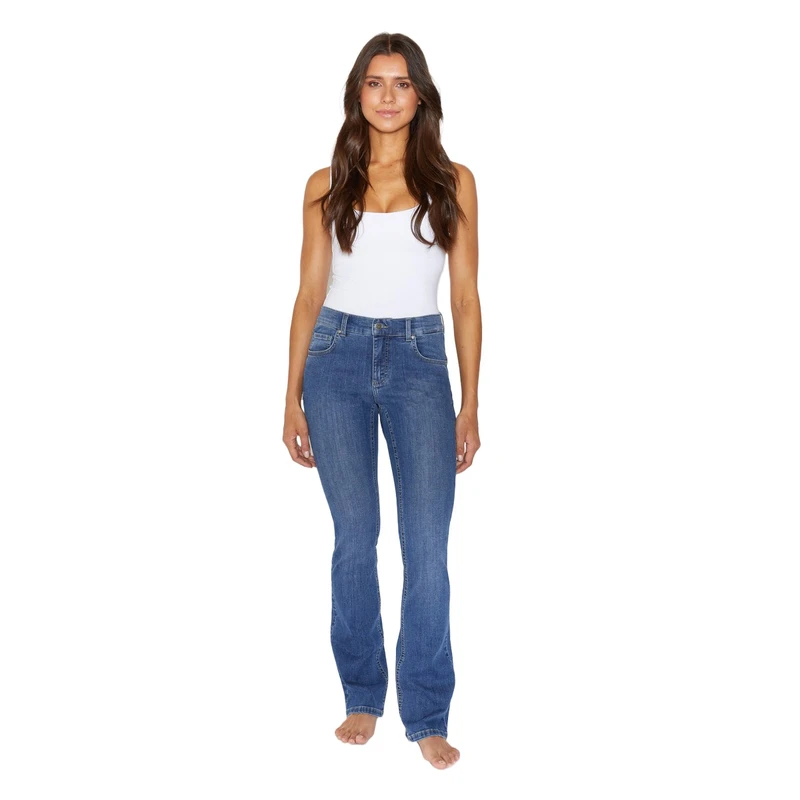 Dames Jeans Leni 346890031 Angels MID BLUE DENIM