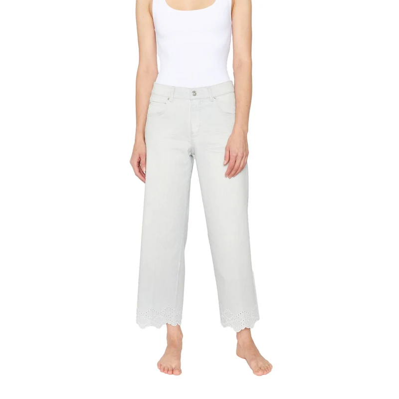 Dames Jeans Linn Stitch Angels GRIJS DESSIN