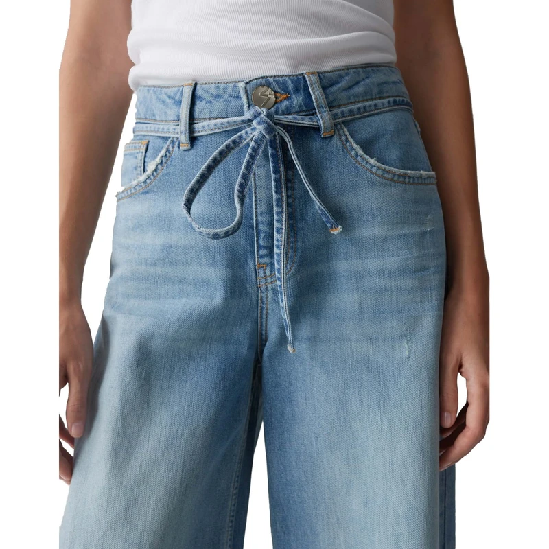 Dames Jeans Miva palazzo casual Opus LIGHT BLUE DENIM