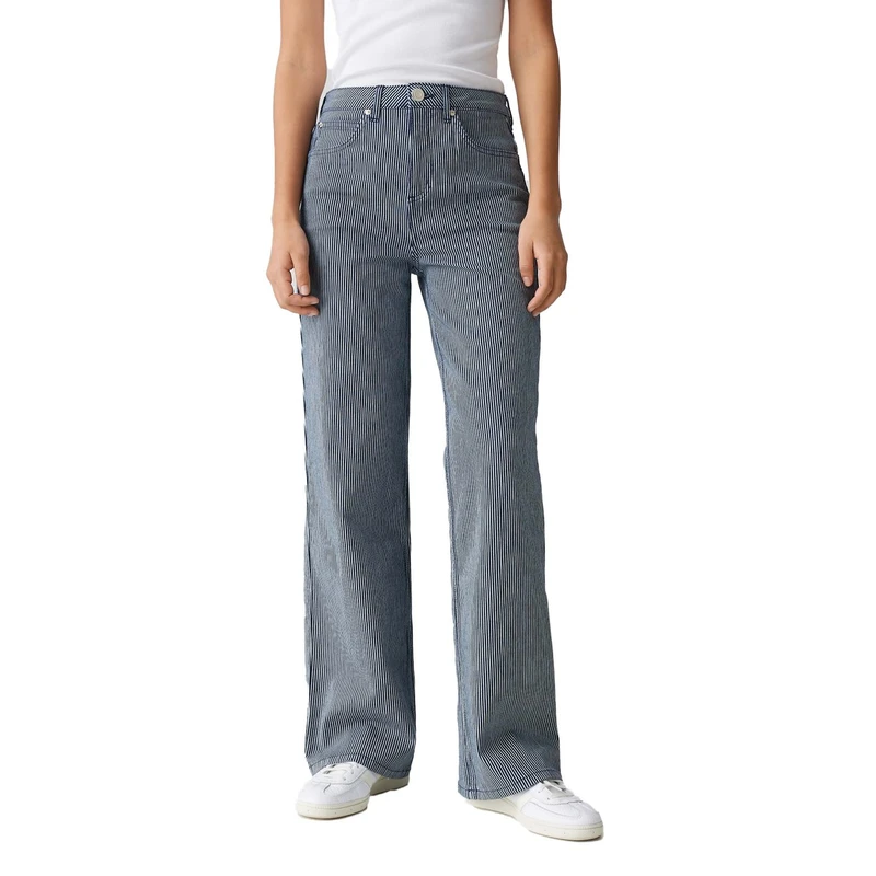 Dames Jeans Mivy striped Opus MID BLUE DENIM