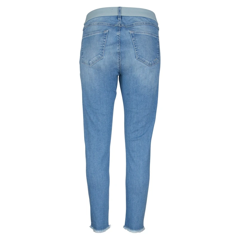 Dames Jeans OSFA Crop Fringe 399123900 Angels BLEACHED BLUE DENIM