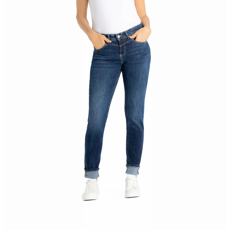 Dames Jeans RICH SLIM MAC DARK BLUE DENIM