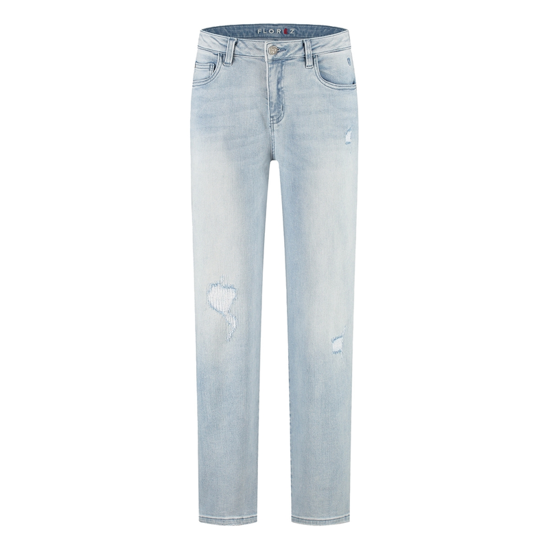 Dames Jeans Royal girlfriend FLOREZ MID BLUE DENIM