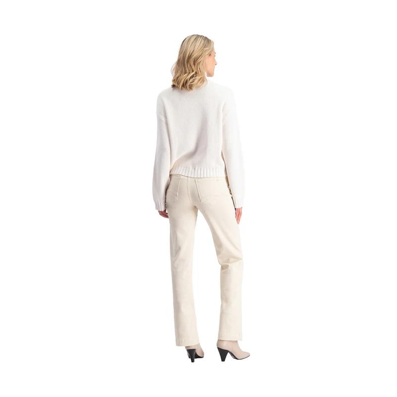 Dames Jeans Sophie straight FLOREZ ECRU