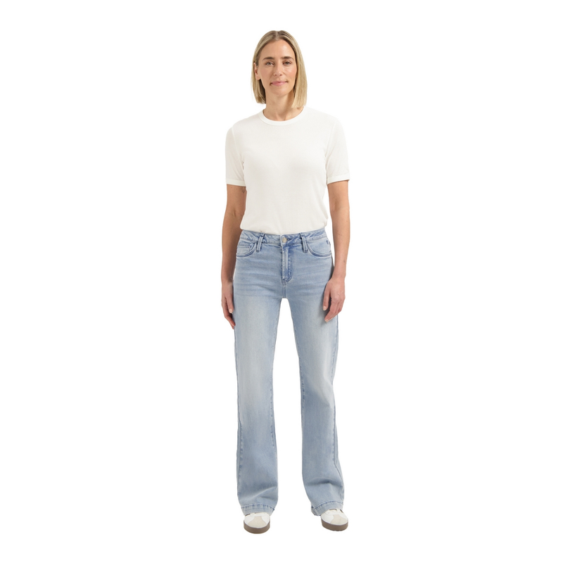 Dames Jeans Sophie straight FLOREZ LIGHT BLUE DENIM