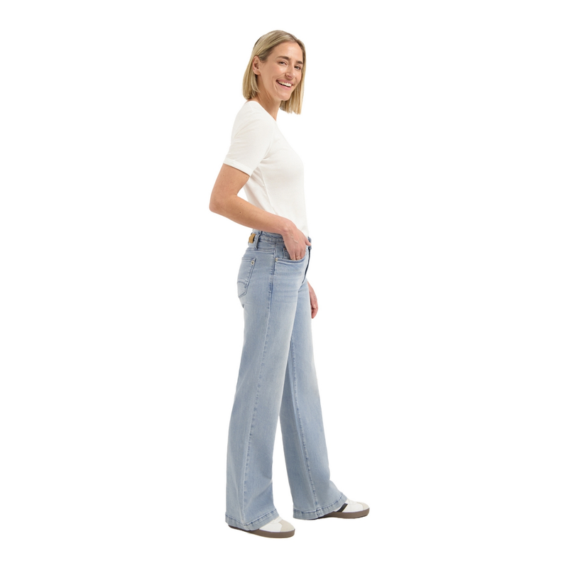 Dames Jeans Sophie straight FLOREZ LIGHT BLUE DENIM