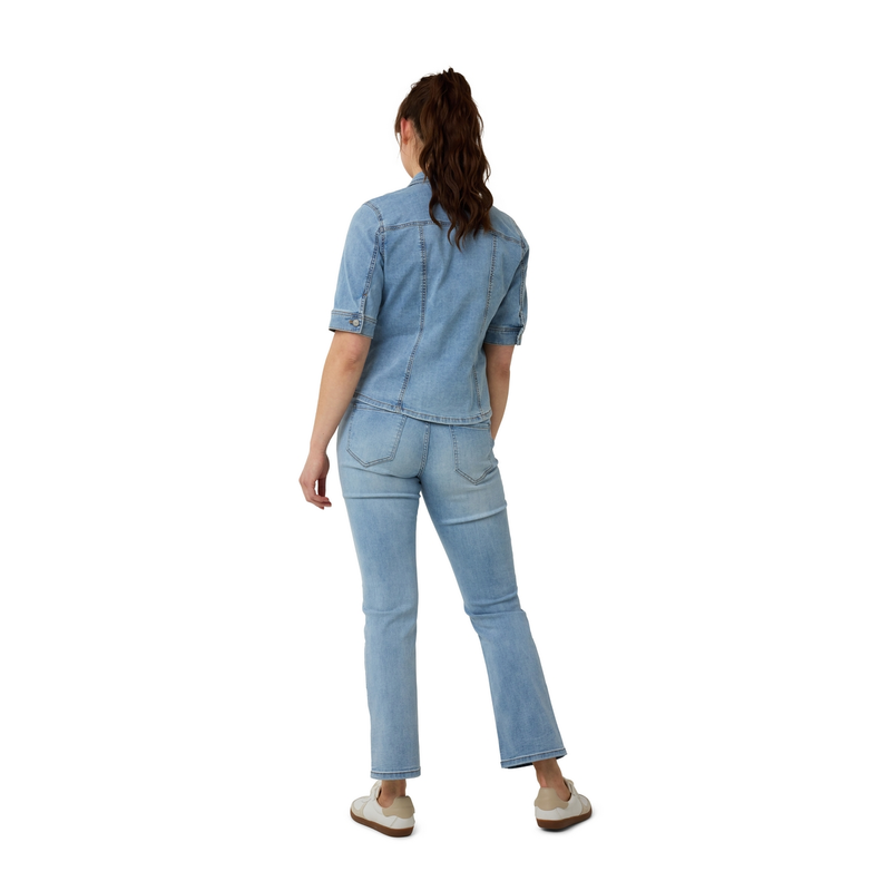 Dames Jeans SVU4426Babetteflaire Ivy & You BLEACHED BLUE DENIM
