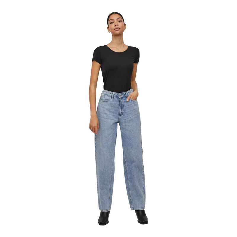 Dames Jeans VIKELLY Vila BLEACHED BLUE DENIM