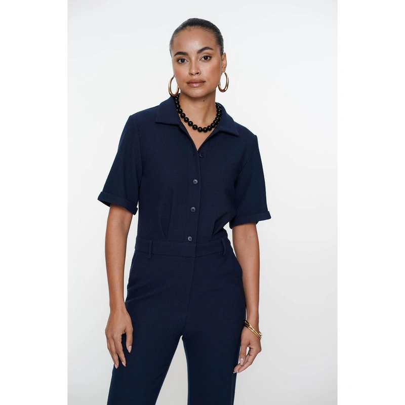 Dames Jumpsuit 51125-21 Geisha BLAUW DESSIN