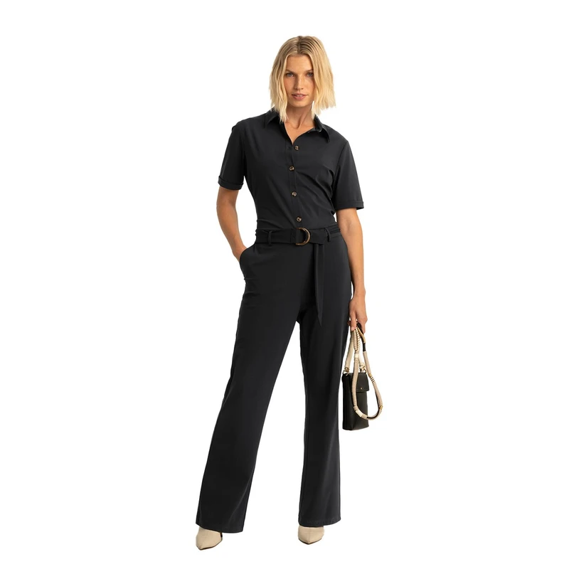 Dames Jumpsuit EX31-25139 Expresso ZWART