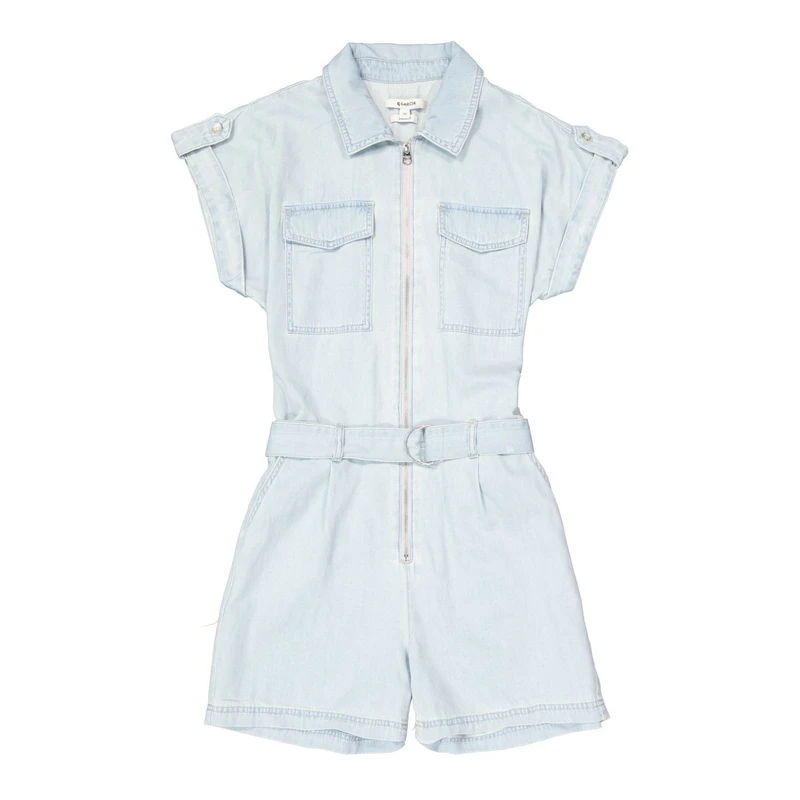Dames Jumpsuit F50119 Garcia BLEACHED BLUE DENIM