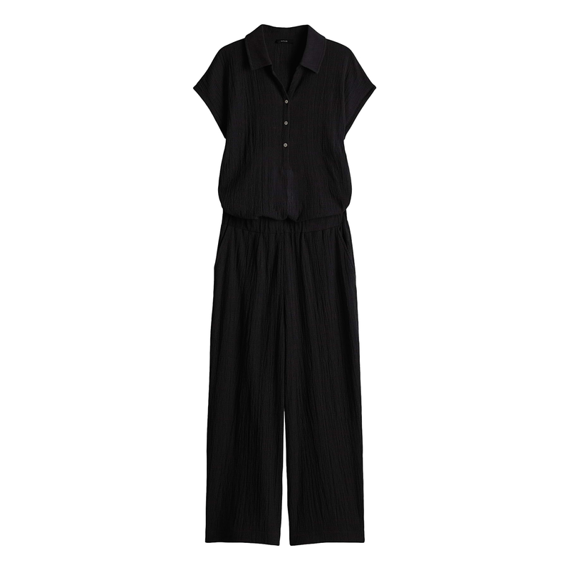Dames Jumpsuit Melti polo Opus ZWART