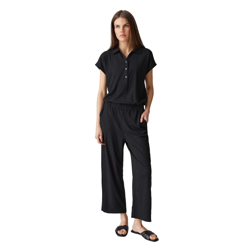 Dames Jumpsuit Melti polo Opus ZWART
