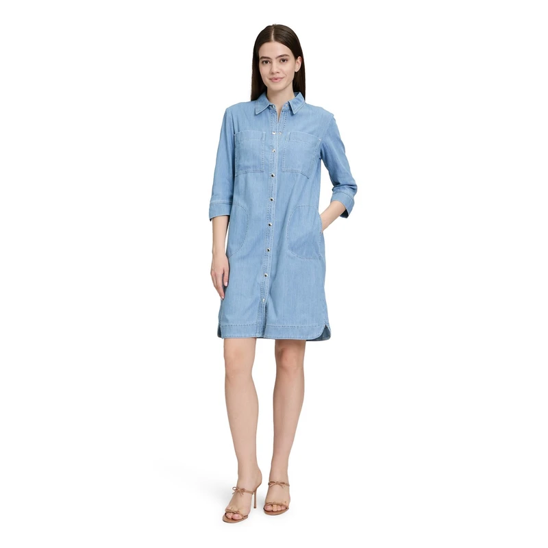 Dames Jurk 16921105 Betty Barclay BLEACHED BLUE DENIM