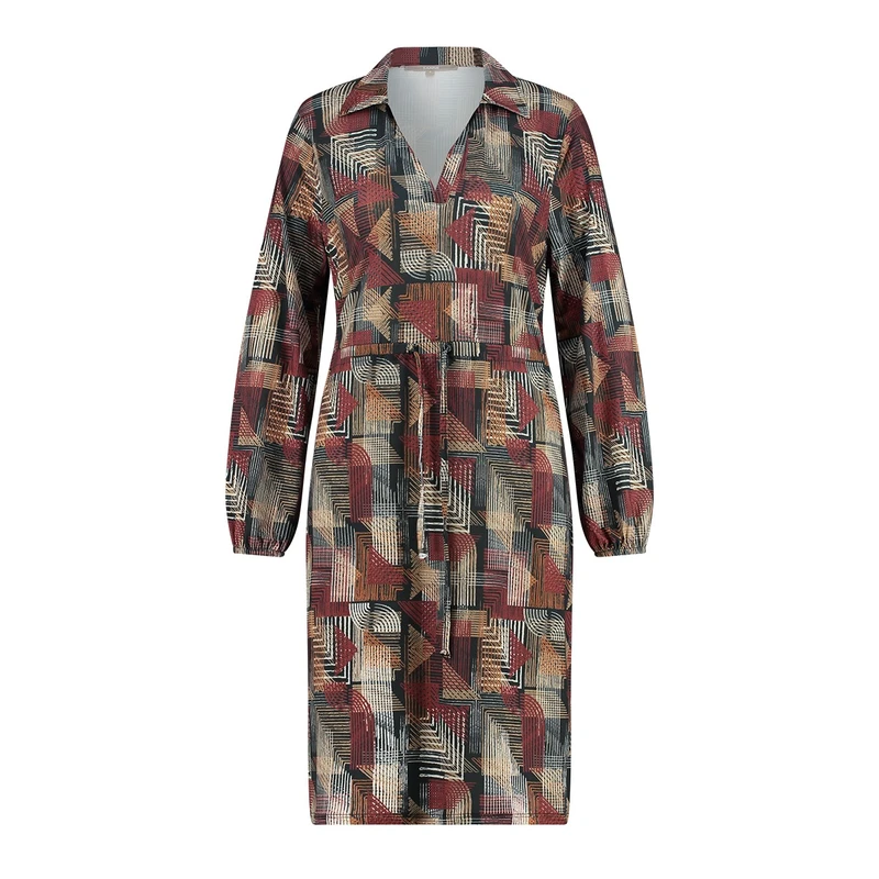 Dames Jurk 23220jurkgraphic Sanne CAMEL
