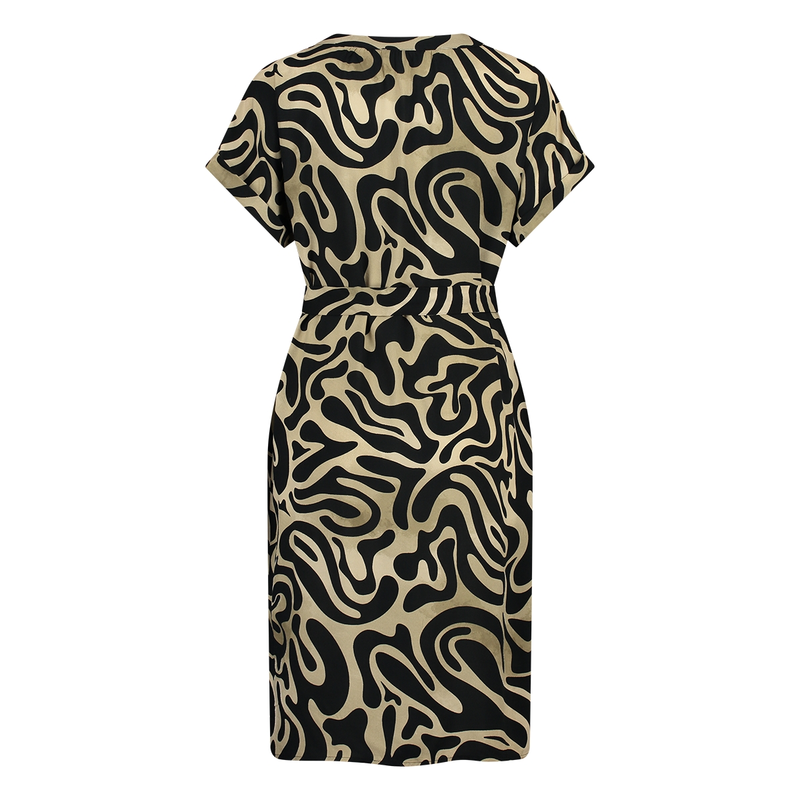 Dames Jurk 25072 Ivy & You ZWART DESSIN