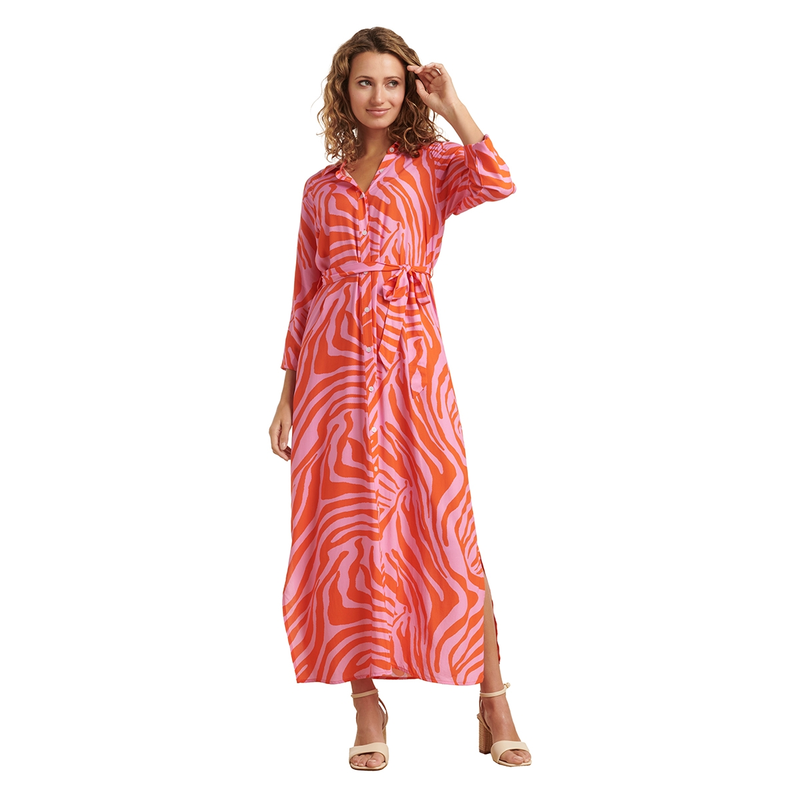 Dames Jurk 25086 Smashed Lemon ROOD DESSIN
