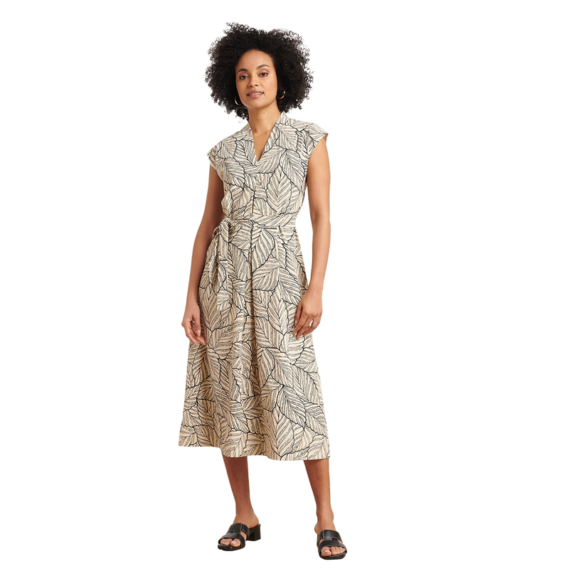 Dames Jurk 25392 Smashed Lemon ZWART DESSIN
