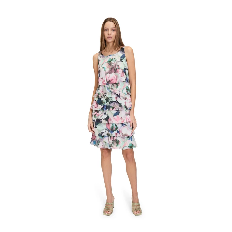 Dames Jurk 3384800 Vera Mont GROEN DESSIN