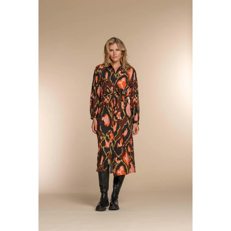Dames Jurk 37903-20 Geisha DONKER BRUIN