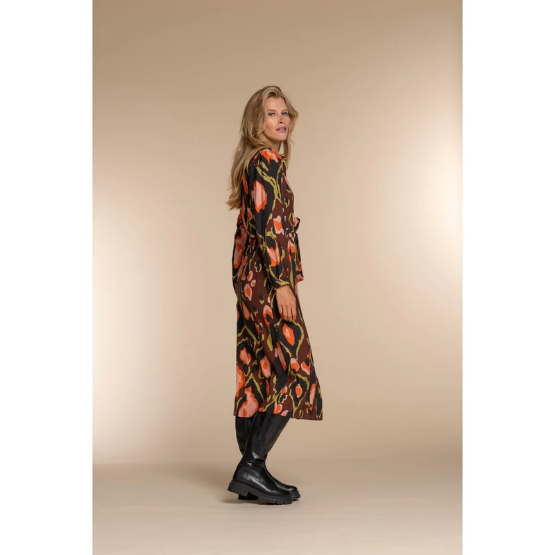Dames Jurk 37903-20 Geisha DONKER BRUIN
