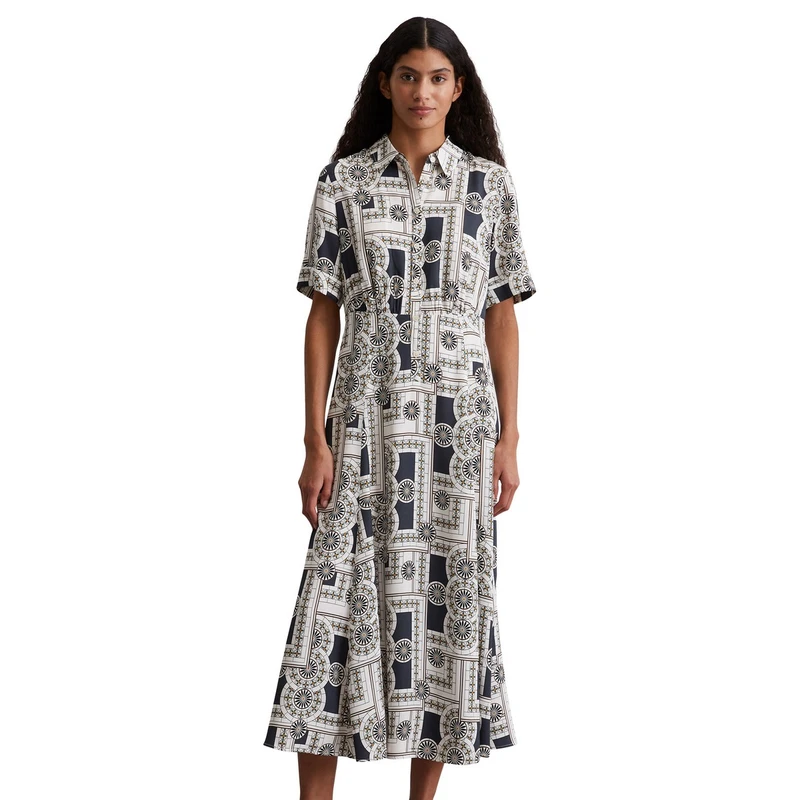 Dames Jurk 504120821189 Marc O'Polo BLAUW DESSIN
