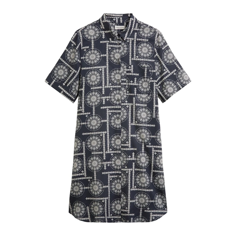 Dames Jurk 516080921241 Marc O'Polo BLAUW DESSIN