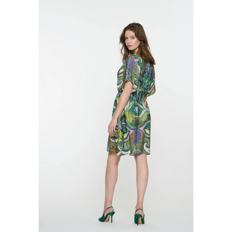 Dames Jurk 57087-20 Geisha GROEN DESSIN