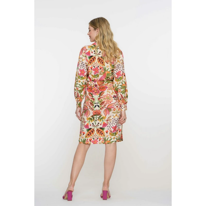 Dames Jurk 57096-20 Geisha GROEN DESSIN
