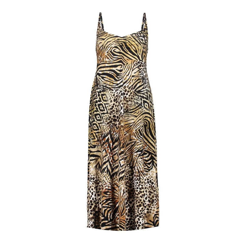 Dames Jurk 57361-60 NOLLE Geisha DONKER BRUIN