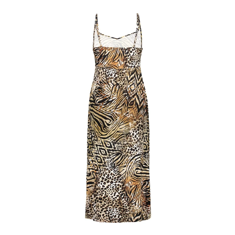 Dames Jurk 57361-60 NOLLE Geisha DONKER BRUIN