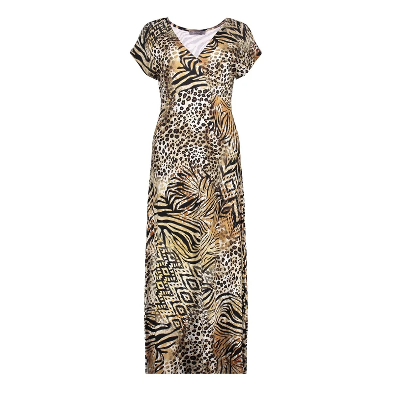 Dames Jurk 57364-60 JANE Geisha DONKER BRUIN