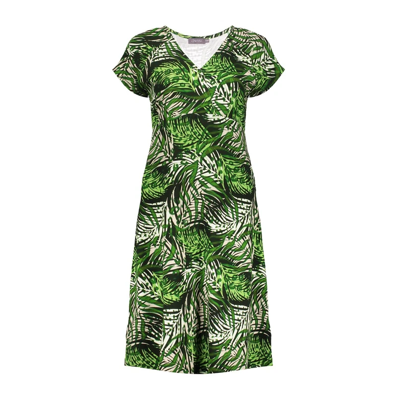 Dames Jurk 57366-60 JUNE Geisha GROEN DESSIN