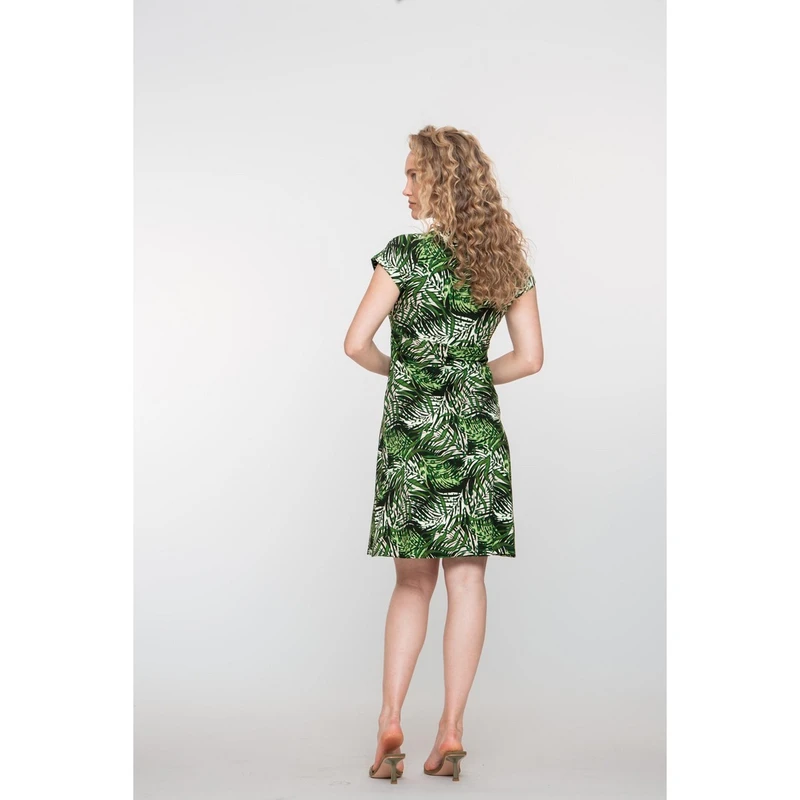 Dames Jurk 57366-60 JUNE Geisha GROEN DESSIN