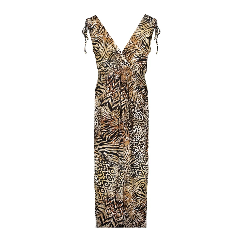 Dames Jurk 57367-60 MILA Geisha DONKER BRUIN