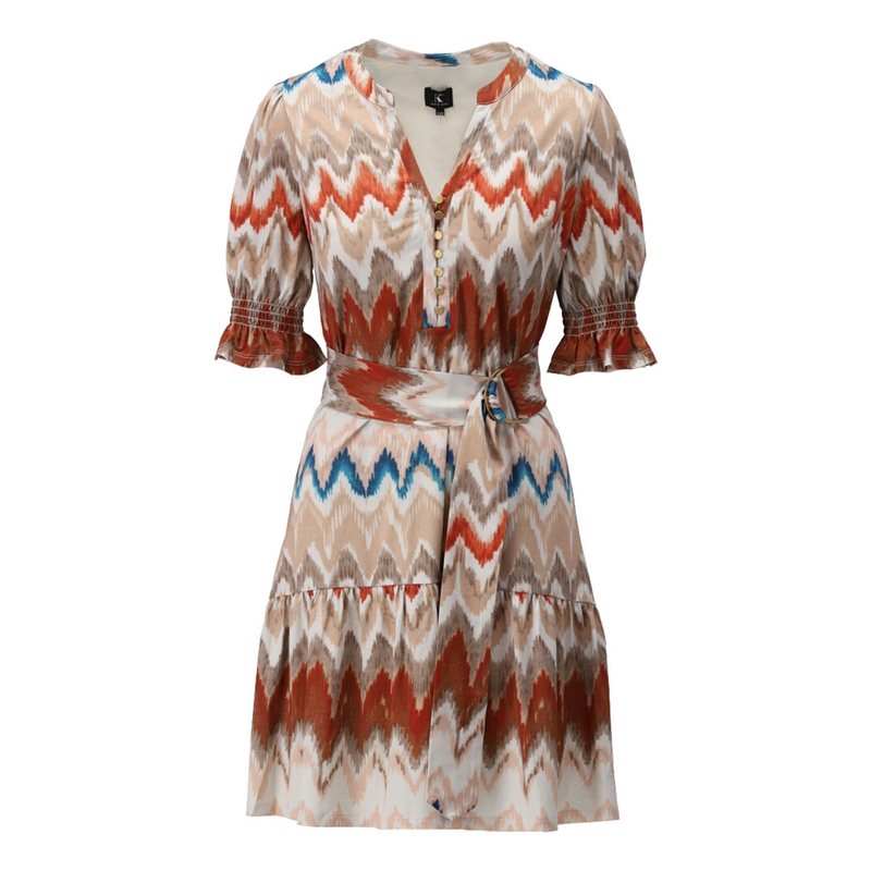 Dames Jurk A122 K-Design BRUIN DESSIN