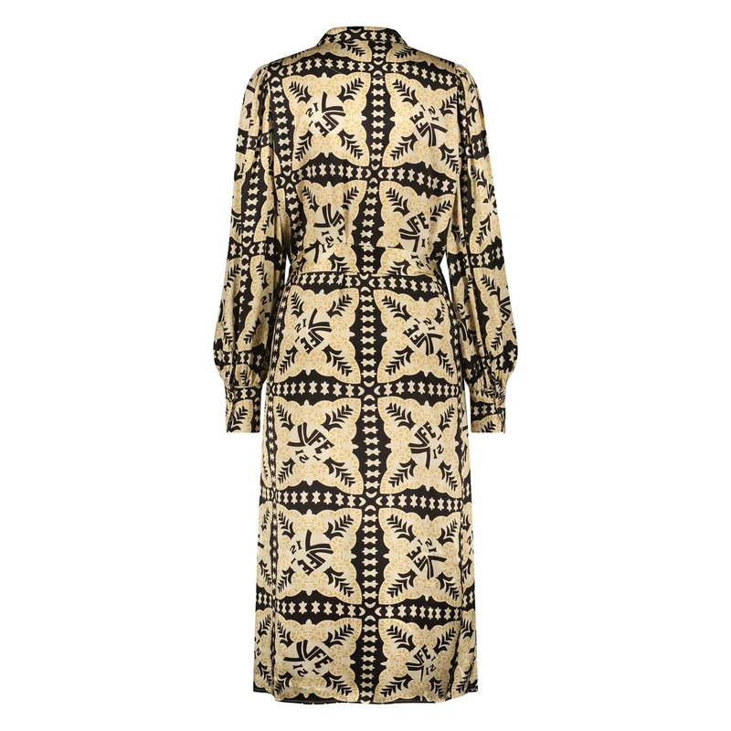 Dames Jurk Anja dress Nukus ZWART DESSIN