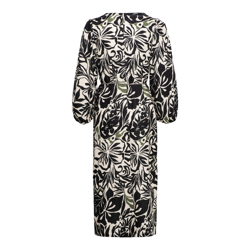 Dames Jurk ANOEK LEAF &CO Woman ZWART DESSIN
