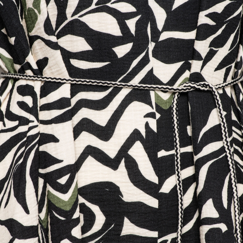 Dames Jurk ANOEK LEAF &CO Woman ZWART DESSIN